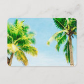 トロピエレガントカルビーチパーム結婚ツリー詳細 エンクロージャーカード (裏面)