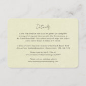 トロピエレガントカルビーチパーム結婚ツリー詳細 エンクロージャーカード (正面)