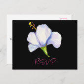 トロピエレガントカルビーチフローラブラック披露宴 ポストカード (正面/裏面)