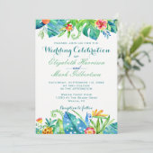 トロピエレガントカルフローラ結婚ズのWebサイ結婚ト 招待状 (スタンド正面)