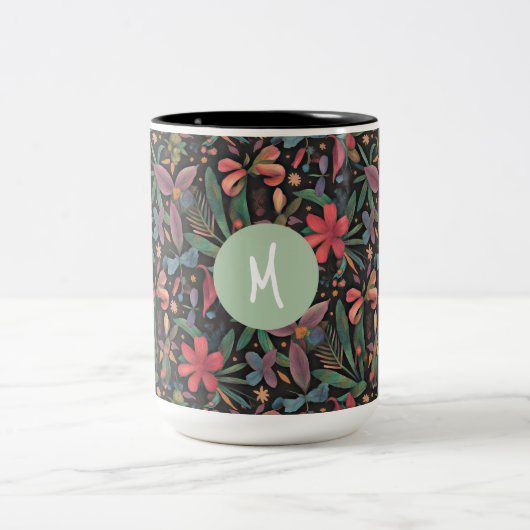 トロピエレガントカルフローラ&ボタニカル ツートーンマグカップ (中央)