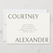 トロピエレガントカルヴィンテージパームズビッグ結婚ナーズ セーブザデート (正面)