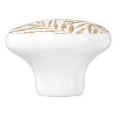 トロピエレガントカル金ゴールドパ葉ーム セラミックノブ (側面)