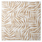 トロピエレガントカル金ゴールドパ葉ーム タイル (正面)