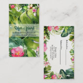トロピエレガントック緑の葉フローラが友人を参照 紹介カード (正面/裏面)