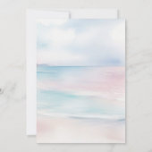 トロピエレガントッ結婚カルの水色 招待状 (裏面)