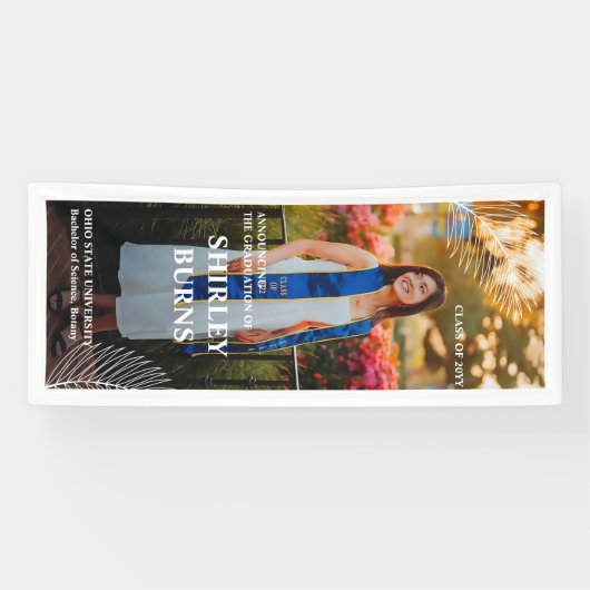 トロピエレガントッ離れク卒業写真バナー 横断幕 (横)