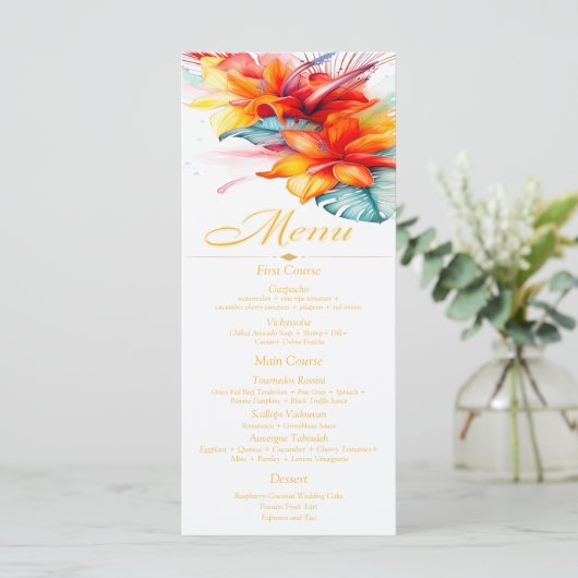 トロピエレガントフォーマルカル結婚ス メニュー (スタンド正面)