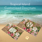 トロピカスタマイズカルビーチモノグラムの ドアマット