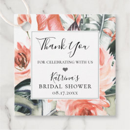 トロピカモダンス珊瑚フローラフレームありがとう フェイバータグ