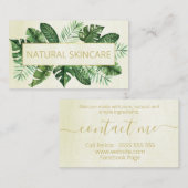 トロピカモダンルオンベージュオーガニックスパ石鹸スキンケア 名刺 (正面/裏面)