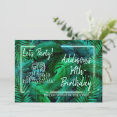 トロピカモダンルパーティの招待状 – ネオンルアウ(ハワイ式宴会) 招待状 (スタンド正面)