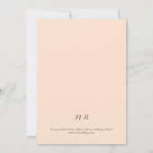 トロピカモダンルブルービーチアーバーボー結婚ズ 招待状 (裏面)