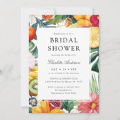 トロピカラフルカルウォーターブライダルシャワー 招待状 (正面)
