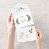 トロピカラフルカルサボテンの全結婚体 オールインワン招待状 (貼ってはがせる)