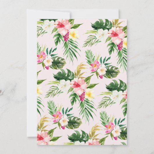 トロピカラフルカルフローラサマースイート16誕生日 招待状 (裏面)