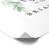 トロピカラフルカルフローラ結婚の歓迎サイン ポスター (角)