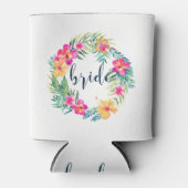 トロピカラフルカルリースブライドタイポグラフィ 缶クーラー (正面)