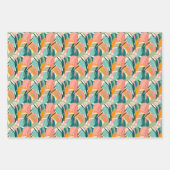 トロピカラフルカル:ビーチパームラッピング紙 ラッピングペーパーシート (正面3)