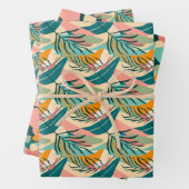 トロピカラフルカル：揺れる手のひらのラッピング紙 ラッピングペーパーシート (インサイチュ)