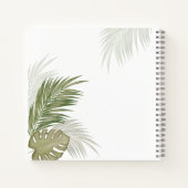 トロピカラフルックの鳥パーソナライズされた ノートブック (裏面)