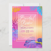 トロピカラフルッ離れクサンセットブライダルシャワーID575 招待状 (正面)