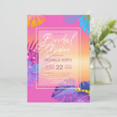 トロピカラフルッ離れクサンセットブライダルシャワーID575 招待状 (スタンド正面)