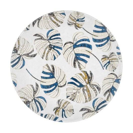 トロピカラフル葉カルモダン。 カッティングボード (正面)