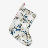 トロピカラフル葉カルモダン。 スモールクリスマスストッキング (正面 (吊り時))