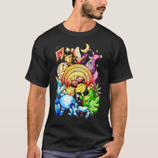 トロピカリア・ウォーターカラー Tシャツ (正面)