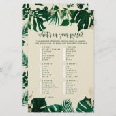 トロピカルあなたの財布のブライダルシャワーゲーム (正面/裏面)