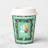 トロピカルおもしろいの誕生日カラフル: 紙コップ (裏面)