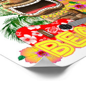 トロピカルおもしろいアロハビーチハワイアンティキ ポスター (角)