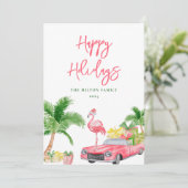 トロピカルおもしろいクリスマスファミリーホリデーカード シーズンカード (スタンド正面)