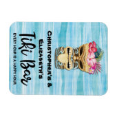 トロピカルおもしろいティキバーモノグラムのクルーズシップ マグネット (横)