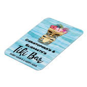 トロピカルおもしろいティキバーモノグラムのクルーズシップ マグネット (左側)