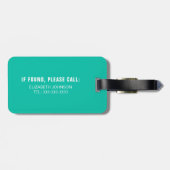 トロピカルおもしろいパーソナライズされたカクテル ラゲッジタグ (裏面横)