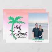 トロピカルおもしろいビーチクリスマスホリデーカード シーズンカード (正面/裏面)