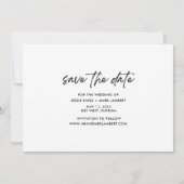 トロピカルおもしろいビーチ結婚式日付を保存 案内状 (裏面)