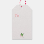 トロピカルお洒落クリスマスライトホリデーシーン ギフトタグ (裏面)