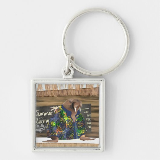 トロピカルお洒落ハワイアンセイウロスマリンライフ キーホルダー (正面)