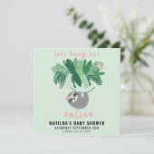 トロピカルかわいいつるナマズアウトオンライン赤ちゃんシャワー カード (スタンド正面)