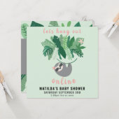 トロピカルかわいいつるナマズアウトオンライン赤ちゃんシャワー カード (正面/裏面インサイチュ)