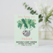 トロピカルかわいいつるナマズアウトオンライン赤ちゃんシャワー ポストカード (スタンド正面)