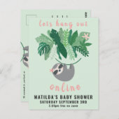 トロピカルかわいいつるナマズアウトオンライン赤ちゃんシャワー ポストカード (正面/裏面)