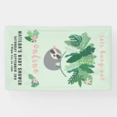 トロピカルかわいいつるナマズアウトオンライン赤ちゃんシャワー 横断幕 (横)