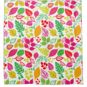 トロピカルかわいらしカラー葉柄シャワーカーテン シャワーカーテン (正面)