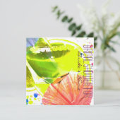 トロピカルでファンキーなカクテルグラスの結婚式前祝賀会の招待状 招待状 (スタンド正面)