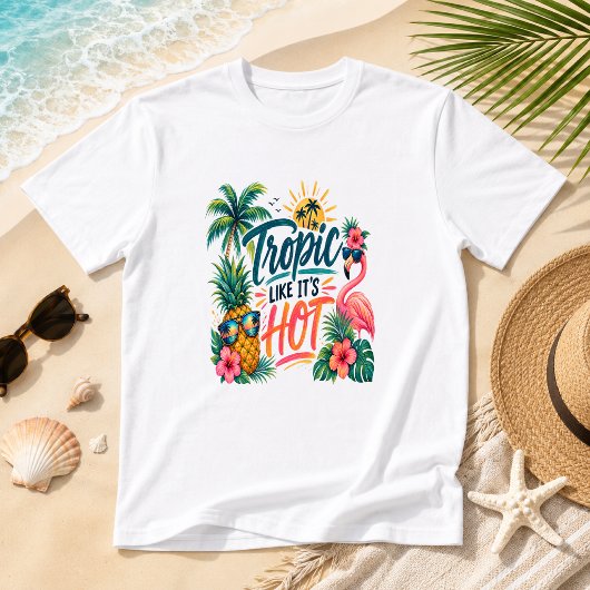トロピカルで暑いのが好きなコーストビーチのユーモア Tシャツ