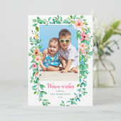 トロピカルなクリスマスの写真カード シーズンカード (スタンド正面)